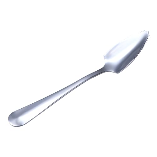 Stainless Steel Spoons Long Handle Grapefruit Spoon with Serrated Edge, Multifunctional Scoop Fruit Puree Tool for Home(Stainless Steel)
