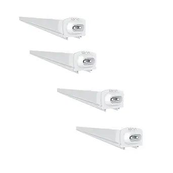 CORVI LED Tube Light 1, 6Watt, LINKABLE, Slim, Compact, Driverless, Full Glow (Warm White) Pack of 4