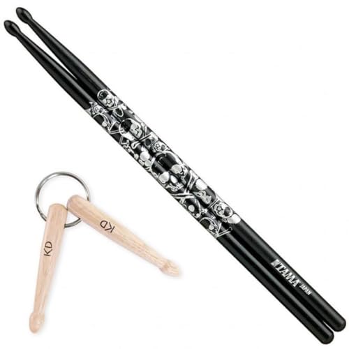 Baguettes de batterie Tama 7A pack cadeau avec porte-clés