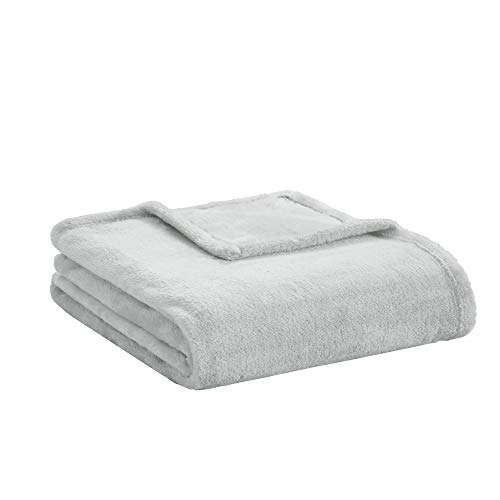 Intelligent Design Microlight Plush Luxury, Oversized Throw-Blanket, Premium All Season Cover for Bed Couch, 60"x70", Grey - Image 2