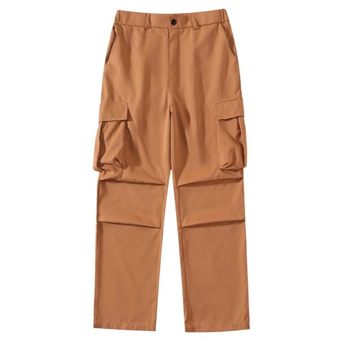 ZDSUHYIW Pantalones de chándal holgados para hombre, ligeros al aire libre, para senderismo, trabajo, holgados, para el tiempo libre, antidesgarros, tácticos, con múltiples bolsillos, largos, para el