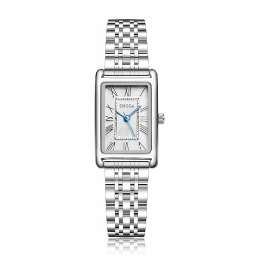 Image of ORSGA Lucid Ladies Watches Rectangular Analogue Quartz Watches for Women Waterproof Fashion Girls Dress Wrist Watches Classic Retro, Elegant Gifts for Women