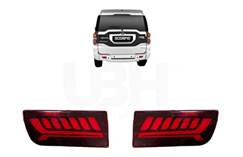 Image of UBH Professional Quality Car LED Brake Reflector Light With Flowing Design for Back Bumper (Scorpio Type B)