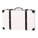 TSMORY Joyero de cuero antiguo, vintage para objetos pequeños y decoración del hogar, joyería y objetos pequeños con artesanía y encanto elegante