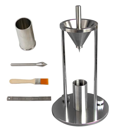 Probador de densidad a granel, medidor de densidad apilable, volumen de acero inoxidable con apertura de embudo de 12,7 mm para acumulación natural de polvo