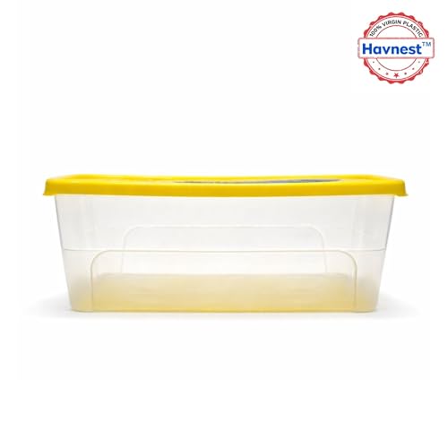 Image of Clear Storage Box(Pack of 2, (Large +Small (Combo)) | 100% Virgin Plastic | Transparent, Stackable Organiser for Jewelry, Beads, Sewing,Medicines & More | Portable Design (Red /Blue /Yellow)