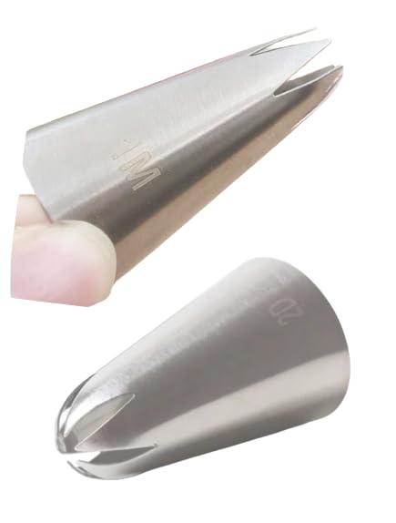 SHOAIB 2D & 1M Stainless Steel Cake Icing Nozzle Combo Set Professional Cake Decorating Tools for Perfect Buttercream Flowers & Piping Designs 2D 1m Piping tip