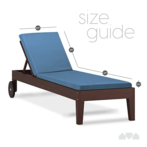 image for Milliard Memory Foam Outdoor Chaise Lounge Lawn Chair Cushion, with Wa