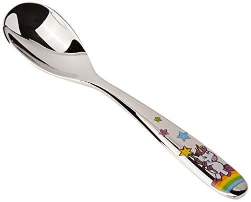 Foto von WMF Einhorn Kinderbesteck Set 4-teilig, Kinderbesteck Edelstahl, Besteck Kinder 3-9 Jahre, Cromargan poliert, spülmaschinengeeignet