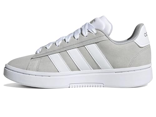 adidas Grand Court Alpha 00s Tênis feminino, cinza/branco/prata metálico, 39, Cinza/branco/prata met
