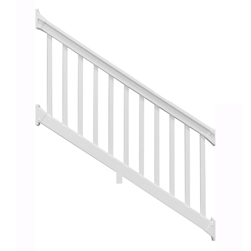 Weatherables Yorkshire Stair and Deck Railing Kit – Vinyl Railing Kit for Decks, Porches, Balconies, and More, Versatile Stair Railing Outdoor (White, 36” x 6')