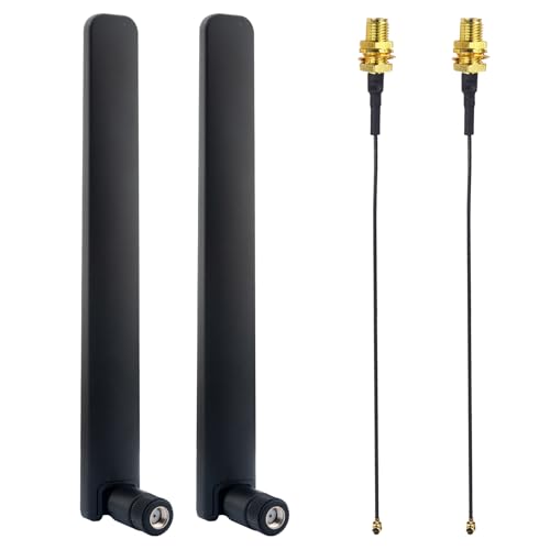 T-Mobile External Antenna Indoor Kit for T-Mobile 5G Gateway 4pcs 2 x 5G Antenna 12dBi High Gain RP-SMA MIMO Wide Band Antenna 2 x 17cm MHF1 to RP-SMA Female Cable for 5G Internet Gateway Router