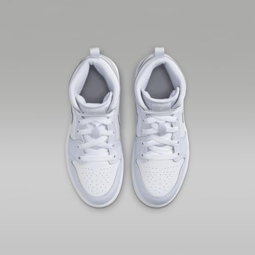Jordan 1 Mid Little Kids' Shoes (FD8781-400, Cobalt Bliss/Neutral Grey/White)4