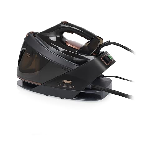 Princess Centrale Vapeur, 3000 W, Jusqu’à 7,5 bar, Réservoir 1,5 l, Semelle Céramique, 70 g/min Vapeur, 250 g/min Boost, Anti-calcaire, Arrêt...