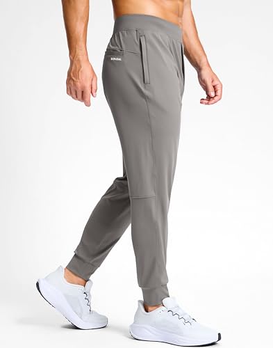 Image of G Gradual Men's Golf Joggers Pants with Zipper Pockets Stretch Sweatpants Slim Fit Track Pants Joggers for Men Work Running