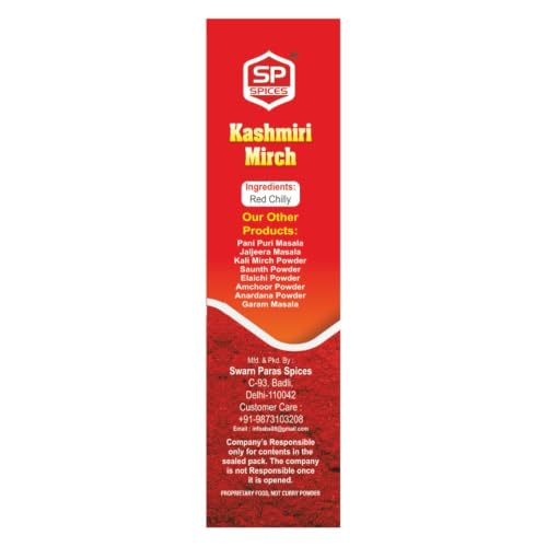 Image of SP Spices Kashmiri Red Chilli Powder, 100 g - Rich Colour & Mild Spice