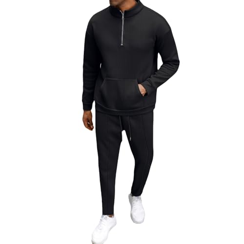 Chándal de hombre chándal de deporte sudadera Navidad hombre divertido y pantalón chándal deportivo hombre bolsillos conjunto chándal hombre manga larga Sweatshirt Streetwear completo gimnasio hombre