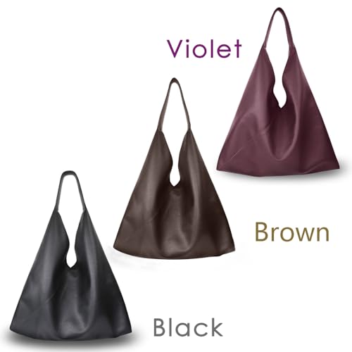 Bolso Tote de cuero PU para mujer, suave y grande miniatura 7