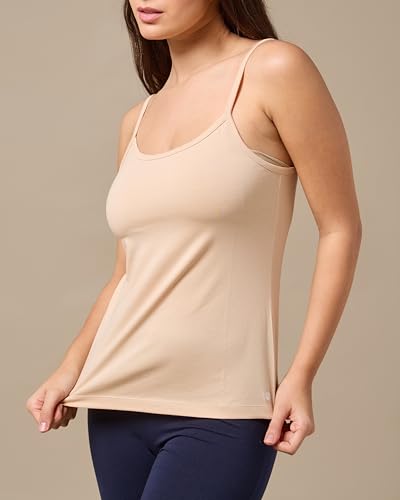 Image of URBAN ADVENTURE Ultra Soft Cotton Spandex Regular Fit Spaghetti Camisole for Women