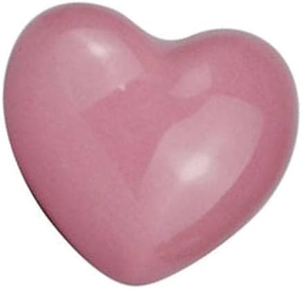 Modern Heart Shaped Ceramic Door Drawer Bin Handle Pull Knob Hardware - Pink, 39x16x31mm