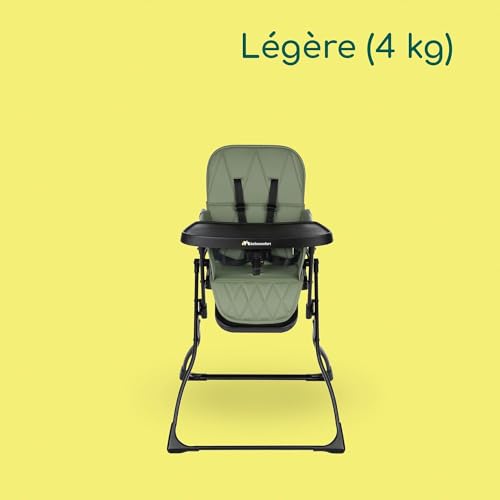 Bebeconfort Lily chaise haute pour bébé à 9 à 15 kg pliage ultra compact légère 4 kg facile à nettoyer confort rembourré pliage facile d’une seule main Mineral - vue 4