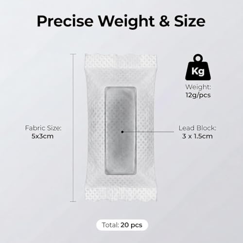 Contrapesos cuadrados de plomo de 12 g con vinilo protector para cortinas estables 3