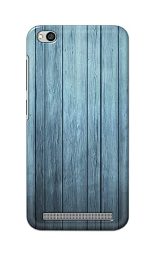Image of Printed Hard Back Cover Case for Mi Redmi 5A Back Cover (Wooden Blue) -1302