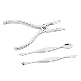 DOITOOL Juego de 3 Piezas de Herramientas para Mariscos Pinzas de Aleación de Zinc y Cuchara para Comer Cangrejos, Suministros Resistentes para Abrir y Pelar Cangrejos en Cocina Doméstica