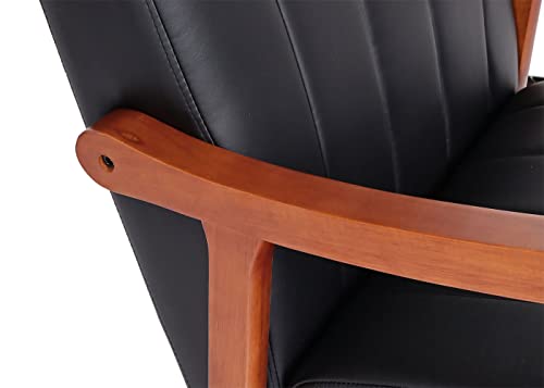 Mendler HWC-K10 - Mecedora (madera de imitación de nogal), color negro