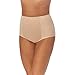 ELLEN TRACY Company Women's Underwear Classic Comfort Brief with Extra Tummy Hold 2 Pack Panties - Sunbeige, X-Large