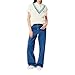Lacoste Women's Sleeveless Cardigan, Flour/Blue/Green, 36