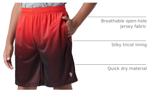 Image of Liberty Pro 5 Pack Youth Boys Athletic Mesh Basketball Shorts | Quick-Dry, Pockets, Knee-Length, Regular Fit, Kids, Teens, for Gym Sports Activewear