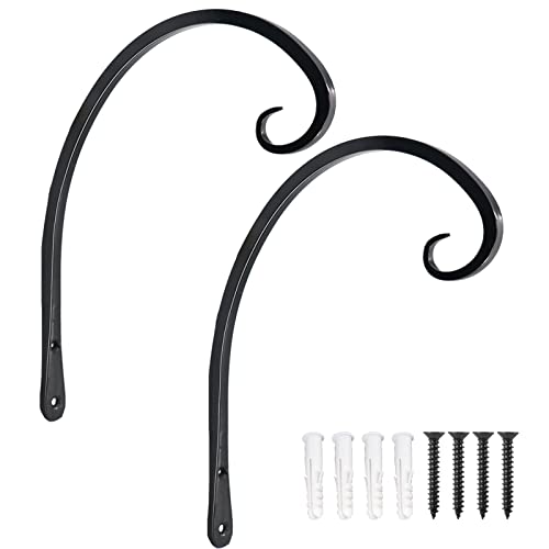 LOOGI Pflanzenhalterung Blumenampelhalter Eisen Wandhaken Blumenampel Wandhalter Haken - 2 Stücke (22cm)