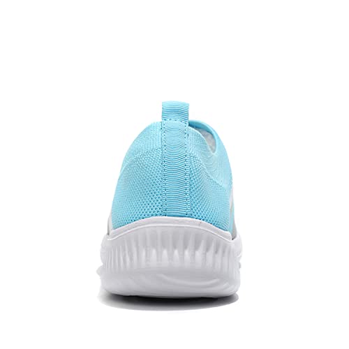 GOSPT Women's Mesh Sneakers Knit Slip on Breathable Nurse Work Walking Sock Shoes4
