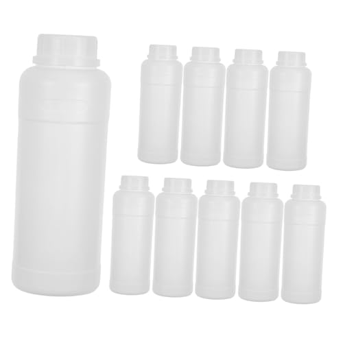 SOLUSTRE 10Pcs Sealed Lab Bottles with Caps Leak Liquid Storage Containers for Chemical Samples for Laboratory Use and Secure Dispensing