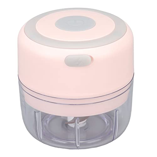 Mini tritatutto elettrico per aglio mini robot da cucina ricaricabile USB 100 ml schiaccia aglio in acciaio inossidabile per cipolla peperoncino carne noci frutta verdura schiacciapatate Rosa