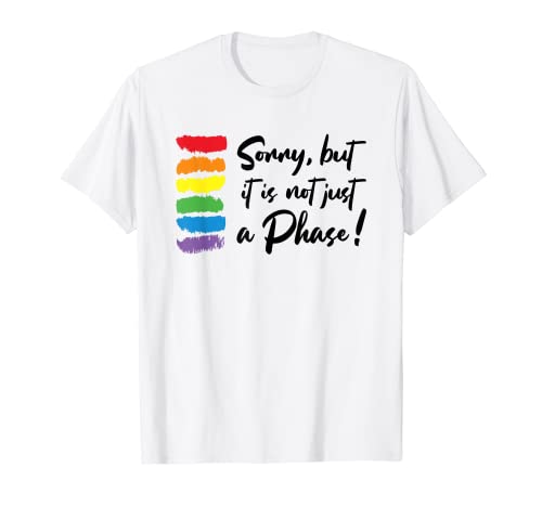 La camicia arcobaleno spogliata per ragazzi e ragazze è sinonimo di diversità/uguaglianza e per lesbiche, gay, bisessuali, transgender e persone queer. Perfetto come regalo per le persone del movimento per i diritti umani. Questa non è una fase