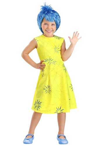 Disney Inside Out Toddler Joy Costume | Girl's Inside Out Outfit for Halloween, Playtime, and Dress-Up 4T
