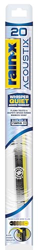 Image of Rain-X Acoustix 20 inch Wiper Blades (Pack Of 1), Whisper Quiet Automotive Replacement Windshield Wipers, Plasma Treated & Graphite-infused Coating for Smooth Performance & Long-lasting Durability