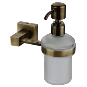 Plantex 304 Grade Stainless Steel Liquid Soap/Lotion/Handwash Dispenser for Bathroom/Kitchen - Wall Mount (Brass Antique)