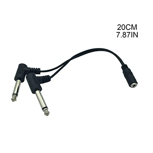 Cable adaptador 3.5mm a 2x6.35mm macho 20 cm miniatura 4