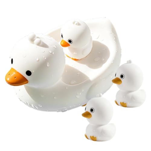 Jouet de bain pour bébé : lot de 4 oies flottantes mignons
