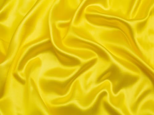 Minerva Core Range Tissu satiné liquide Jaune – Léger et adapté à la couture – Largeur : environ 150 cm – Vendu au mètre