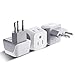 Ceptics USA to Brazil Travel Adapter Plug - Type N (3 Pack) - Dual Inputs - Ultra Compact