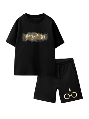 Image of Nap Chief Kids Cotton Official Harry Potter Co ord Set for Boys & Girls, T Shirt and Shorts for Casual Wear
