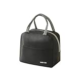 Genérico Bolsa Almuerzo Bolsa de almacenamiento for picnic for niños y estudiantes, lonchera, bolsa térmica aislante, organizador desayuno, for el almuerzo(Black)