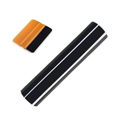Bande de Film Solaire de 150x19 cm à Poser sur Pare-Brise, Pare Soleil Couleur Unie Noire d'opacité 5% Non-réfléchissante et sans métallisation raclette de Pose Incluse Cover