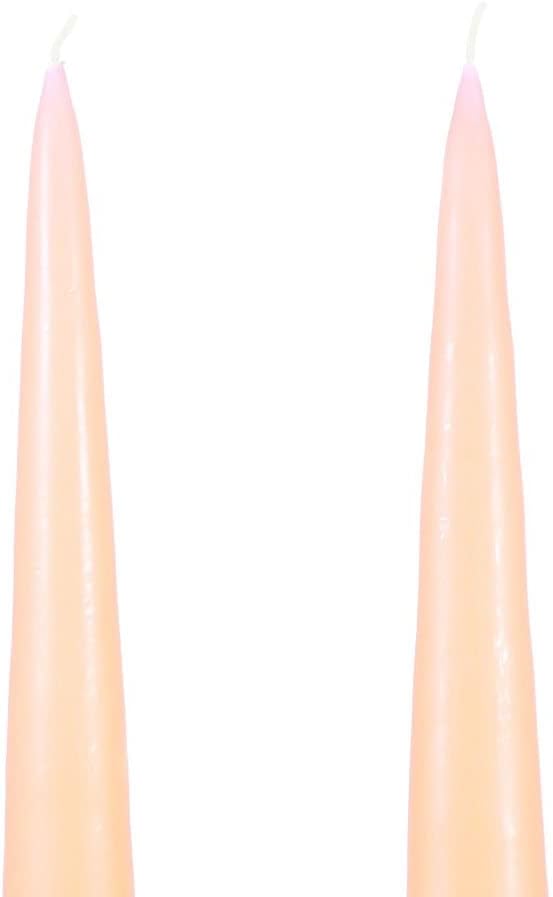 Traditional Danish Style Pointed 17 Inch Dripless Taper Candles - 2 Pairs (Wine Red)