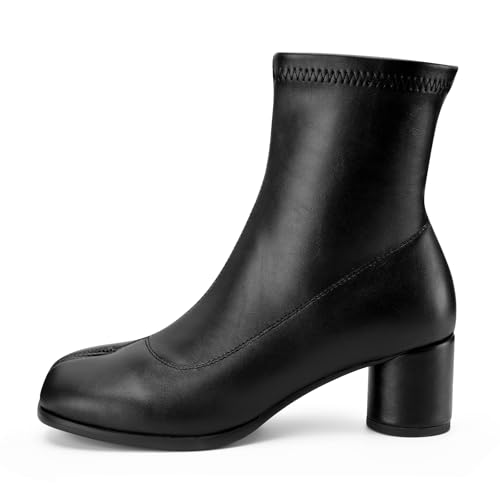 Perisis Women's Tabi Boots Black Split Toe Chunky Heel Ankle Short Booties by Perisis - Used condition - Image 5
