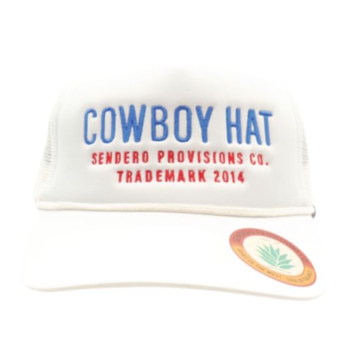 Image of Sendero Provisions Co. Cowboy Adjustable Snapback Foam Trucker Hat with Embroidered Design & Mesh Back for Breathability